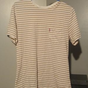 Levi's small gold striped shirt